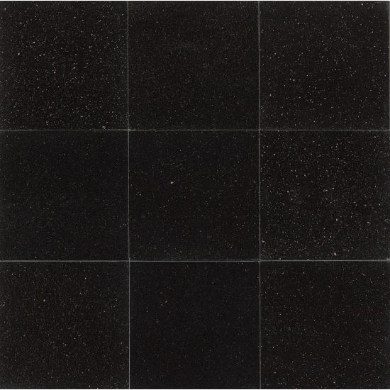 Bedrosians  Granite  Black Galaxy 12x12x3/8 Polished Granite