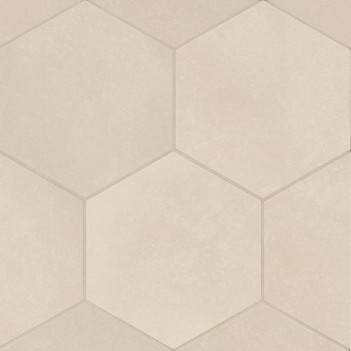   Makoto 10" x 11.5" Hexagon Matte Porcelain Floor and Wall Tile in Tatami Beige