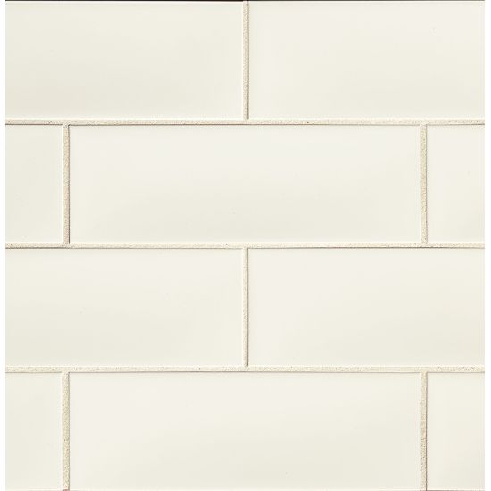 Bedrosians Grace 4x12 Ceramic Glossy Wall Tile in Bianco White