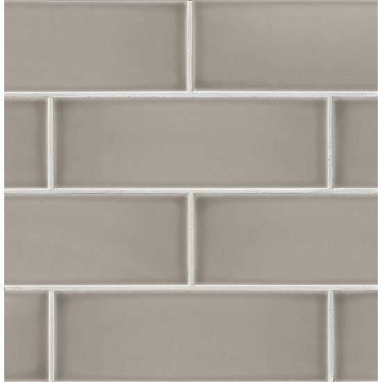 Bedrosians Grace 4x12 Ceramic Glossy Wall Tile in Grigio Grey