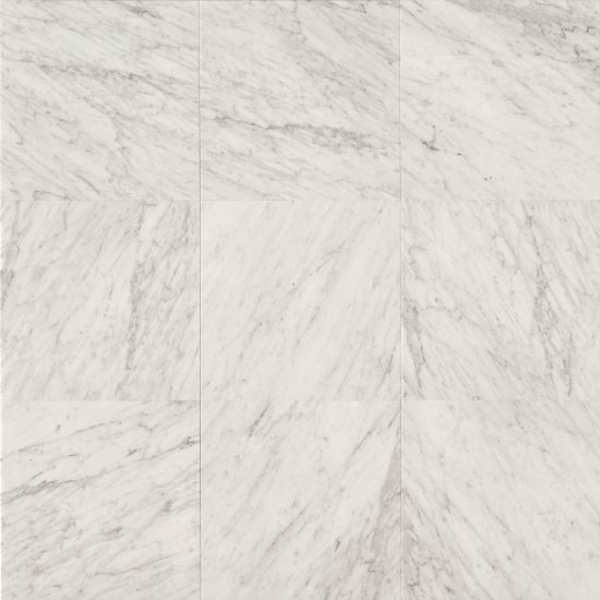 Bedrosians White Carrara Series 18" x 18" Tile in White Carrara