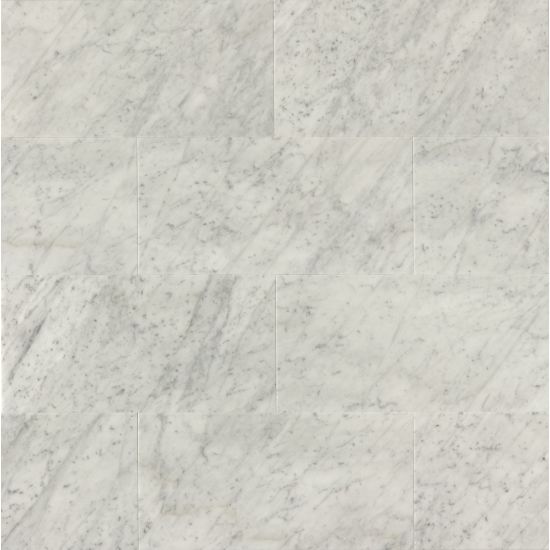 Bedrosians White Carrara - Honed - 18x36x1/2