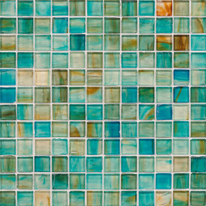 Bedrosians Tilecrest Pool Tile Emerlad Series Carribean 1" x 1" Mosaic