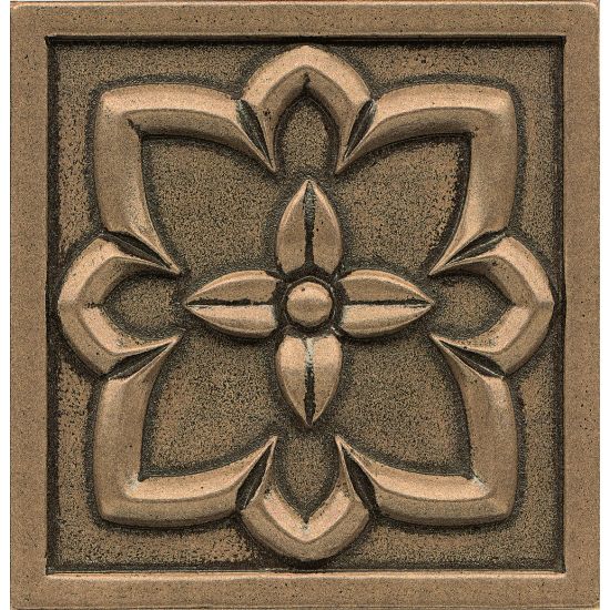 Bedrosians  4x4 Metal Resin Insert Romanesque Bronze