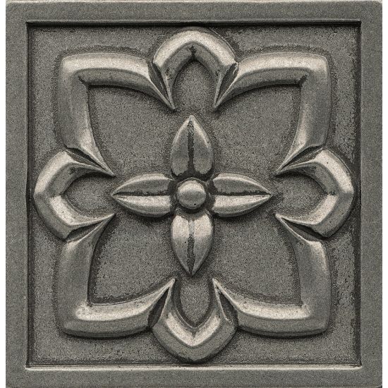 Bedrosians  4x4 Metal Resin Insert Romanesque Pewter