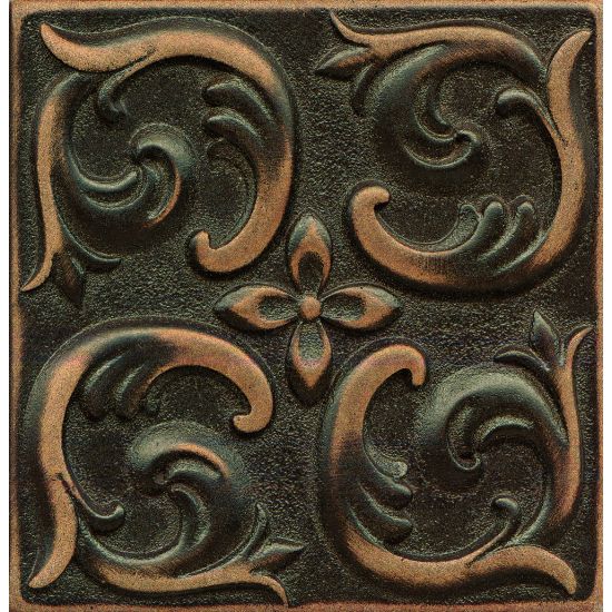 Bedrosians  4x4 Metal Resin Insert Wave Venetian Bronze