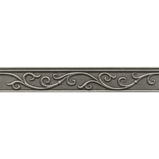 Bedrosians  1-3/4x12 Gothic Leaf Liner Ambiance Pewter