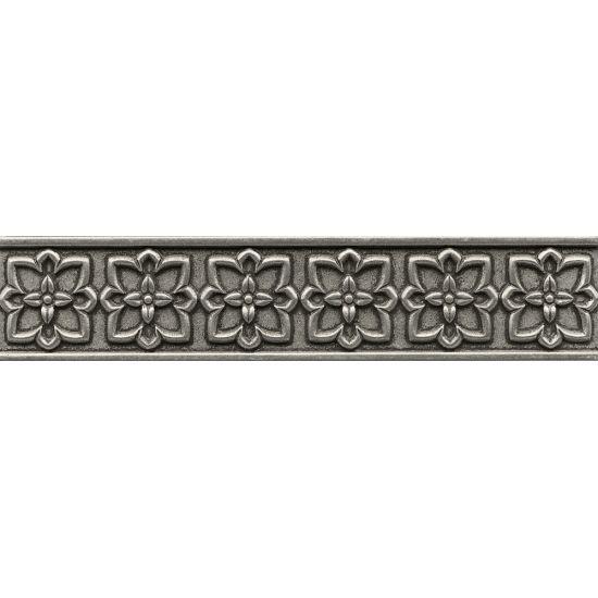 Bedrosians Ambiance 2.5x12 Romanesque Liner in Pewter