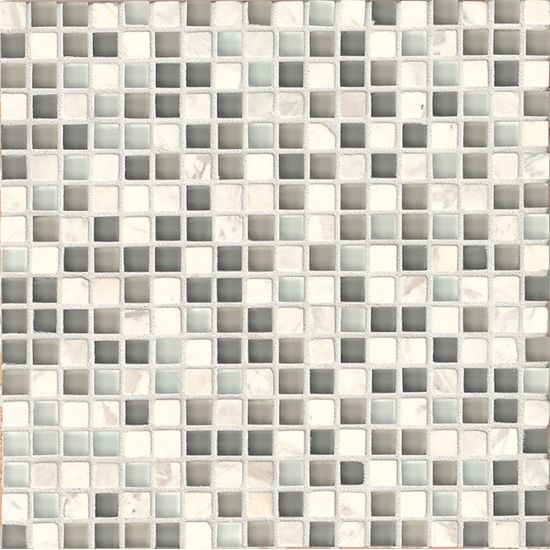 Bedrosians  5/8x5/8 Glass Stone Blend Mosaic in a 12x12 Sheet