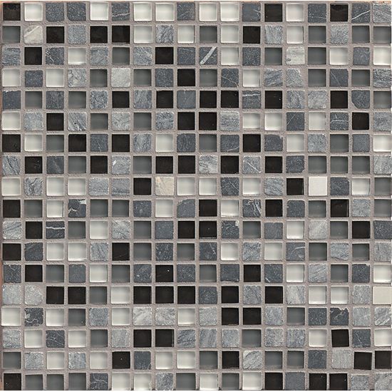 Bedrosians  5/8x5/8 Glass Stone Blend Mosaic in a 12x12 Sheet