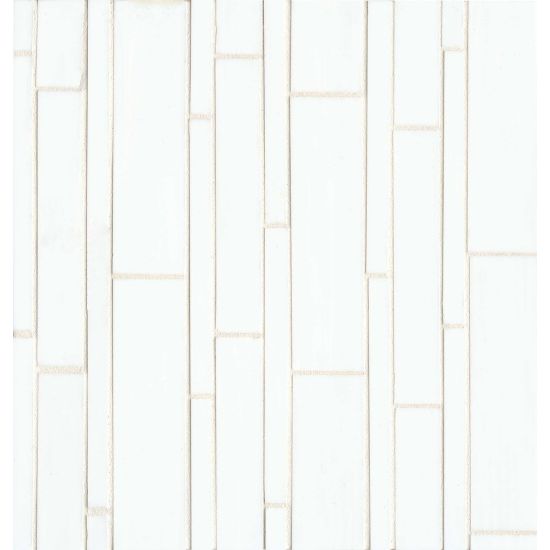 Bedrosians  12x11.50 Linear Mosaic Pattern Palladium White