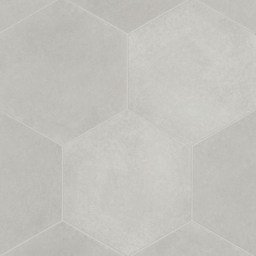 Makoto 10" x 11.5" Hexagon Matte Porcelain Floor and Wall Tile in Kumo Grey DECMAKKUGHEX10M