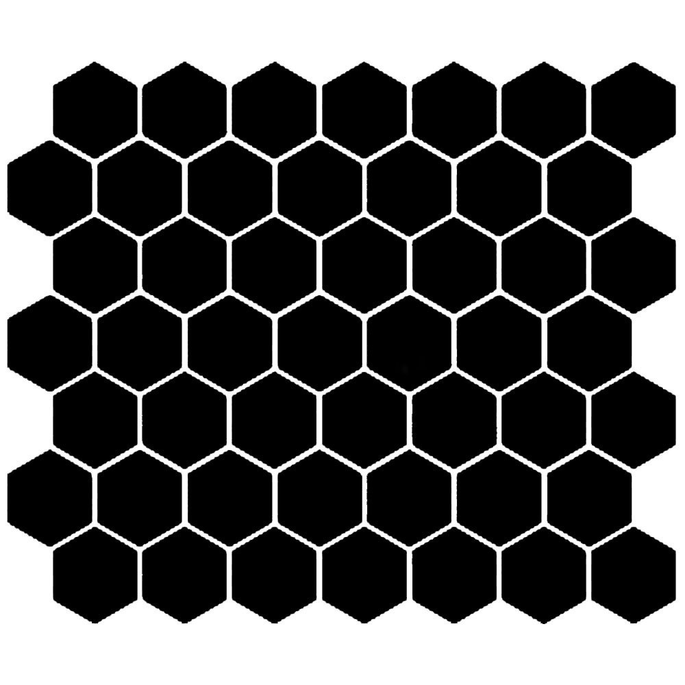 American Olean Color Story Mosaic Hexagon Glossy Black