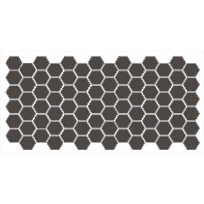American Olean Unglazed ColorBody Mosaic Hexagon 2 x 2 Black