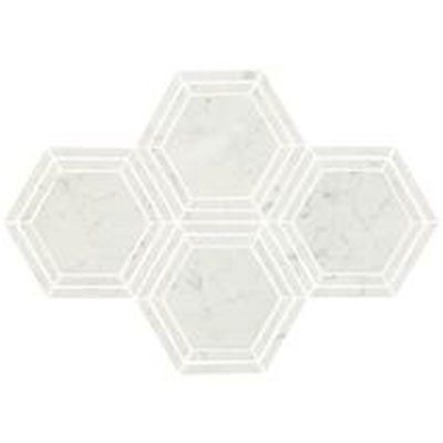Daltile Marble 6 Hex Mosaic Carrara White
