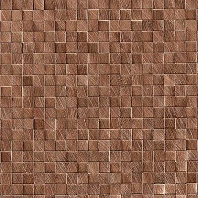 Daltile Structure 3D Brick Joint Cube Mosaic Copper