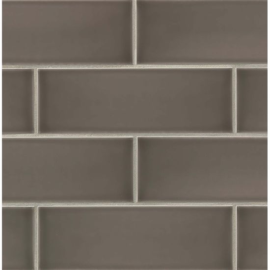 Grace 4x12 Ceramic Glossy Wall Tile in Moka Brown