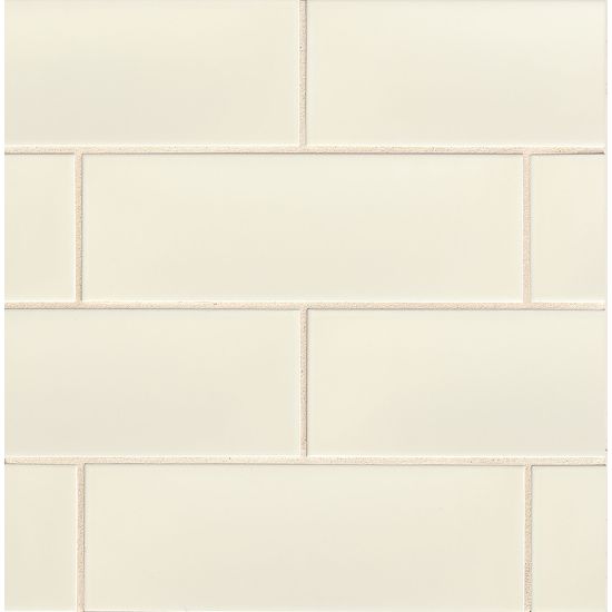 Bedrosians Grace 4x12 Ceramic Glossy Wall Tile in Panna Almond