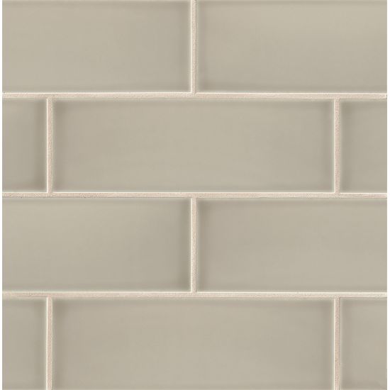 Bedrosians Grace 4x12 Ceramic Glossy Wall Tile in Sabbia Taupe