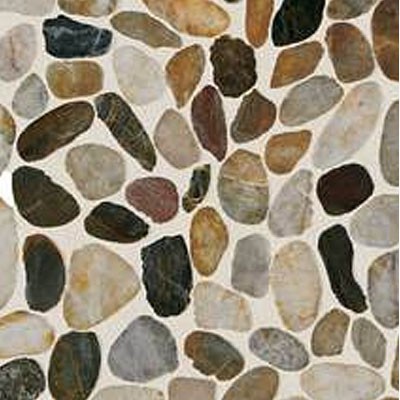 Daltile Stone Decorative Pebble Mosaics Earthy Blend