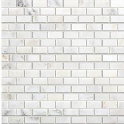 Daltile Marble Brick Joint Mosaic First Snow Elegance