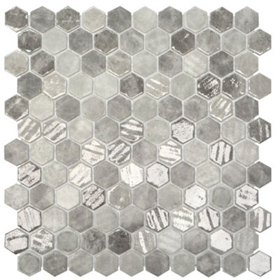 Eleganza Tiles Onix Hexagon Blends Grey Silver Mix Malla