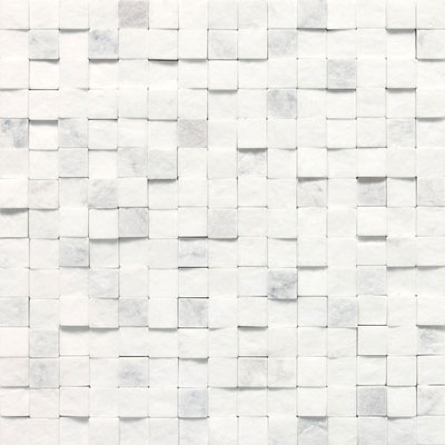 Daltile Stone a la Mod High Low Split Face Mosaic Contempo White