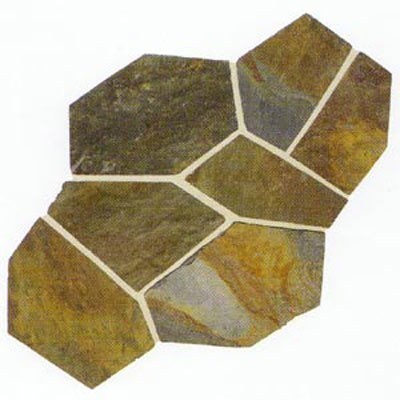 Daltile Slate Collection Patterned Flagstone Mongolian Spring