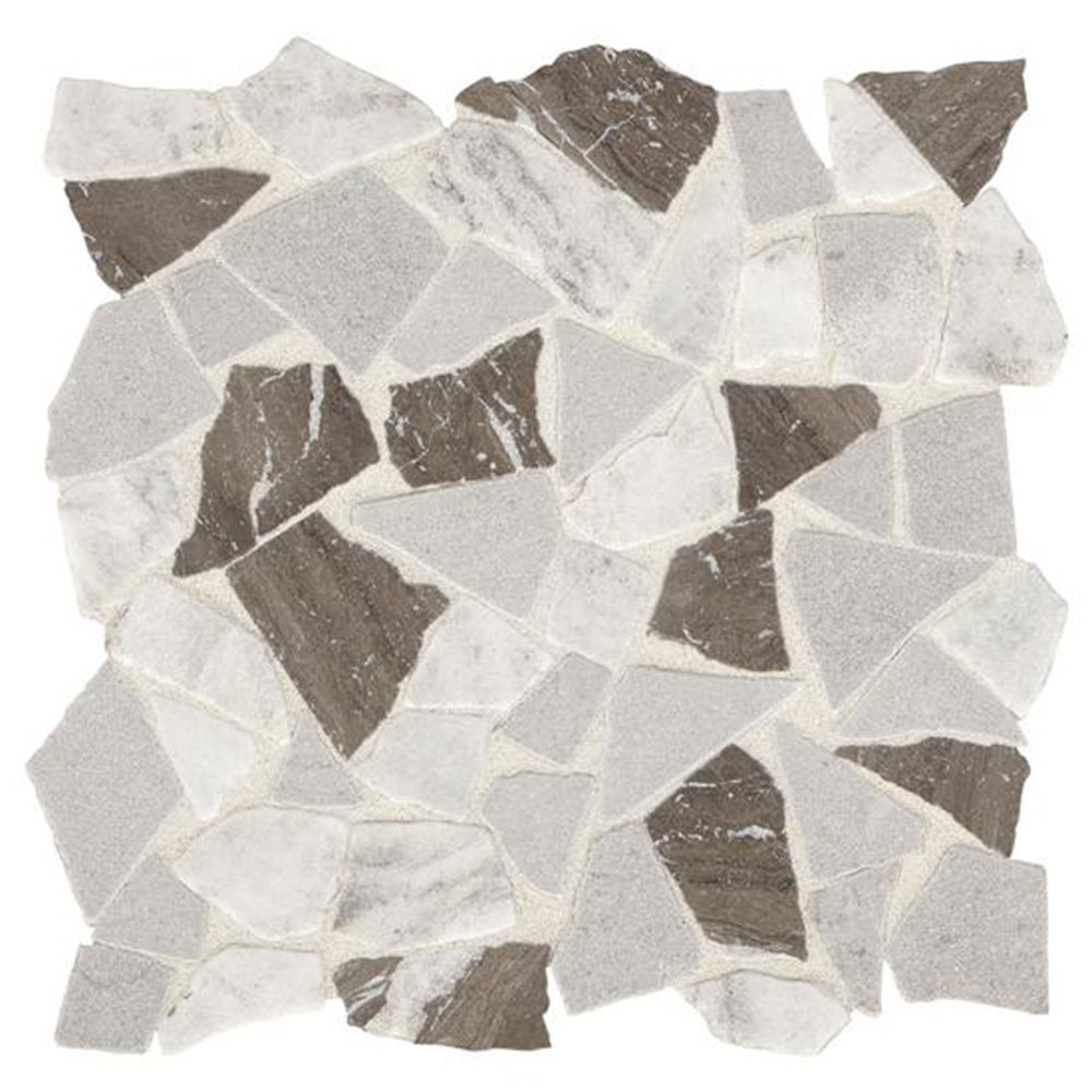 American Olean Presario Mosaic Pebble Reverent Taupe Blend