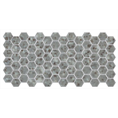 American Olean Unglazed ColorBody Mosaic Hexagon 2 x 2 Storm Gray Speckled