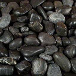 Black Polished Pebbles 3-5 cm 40 Lbs Bag