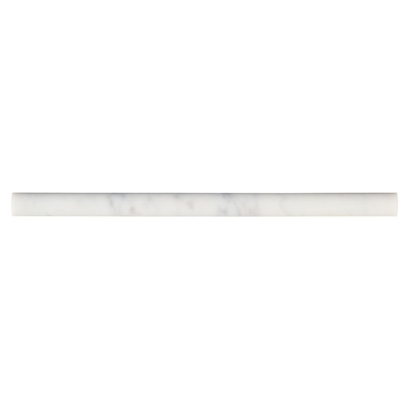 MSI Carrara White Pencil Molding Honed