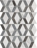 Perfit Mosaix Ashen Palissandro & Carrara Wh Hinge Straight Edge Polished