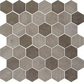 Limestone Moselle Gris Hexagon 2 Straight Edge Mix
