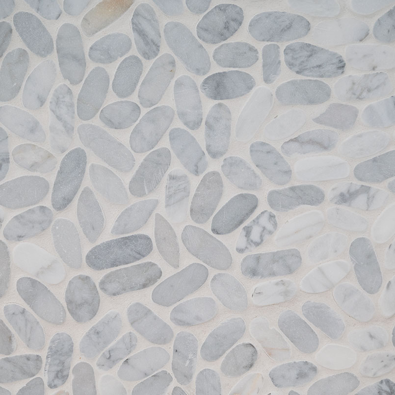 MSI Sliced Carrara White Pebble