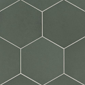 Makoto 10" x 11.5" Hexagon Matte Porcelain Floor and Wall Tile in Midori Green
