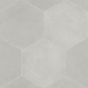 Makoto 10" x 11.5" Hexagon Matte Porcelain Floor and Wall Tile in Kumo Grey