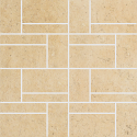 Bedrosians  New Mosaic Design 2 on 12x12 Sheet Limestone Cream Gold