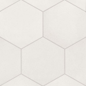 Makoto 10" x 11.5" Hexagon Matte Porcelain Floor and Wall Tile in Shoji White 