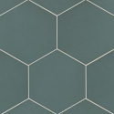   Makoto 10" x 11.5" Hexagon Matte Porcelain Floor and Wall Tile in Arashi Blue 